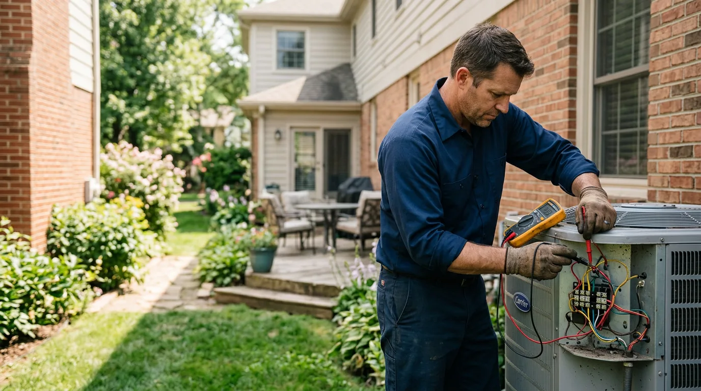 HVAC technician working near Waterville, NY